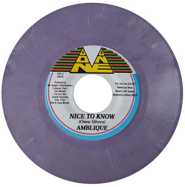 

7inch Record AMBELIQUE COMPUTER PAUL NOEL AL Nice To Know Toe To Toe SM185 Don One US Reggae Ska Dub Used