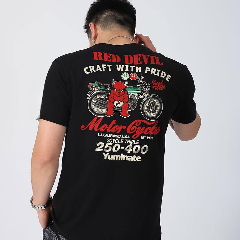 2025 Americký drsný chlap Harley Těžký motocykl Retro motocykl Fanoušek Jízda Tričko Krátký rukáv Pánské Bavlněné tričko Pracovní tričko