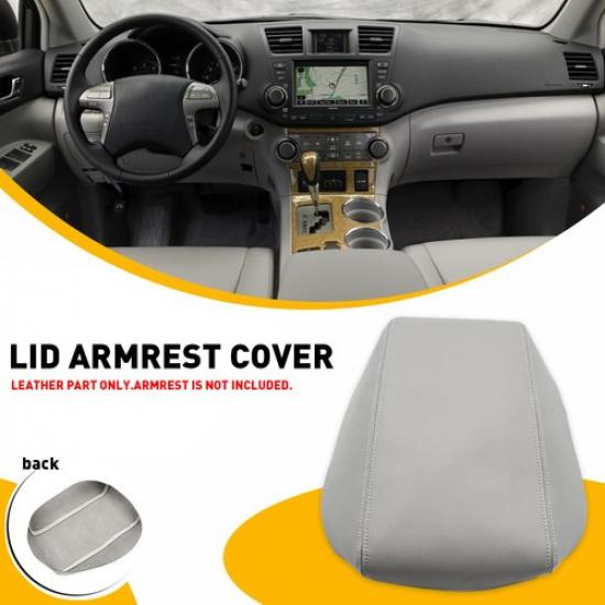 2Set Leather Center Armrest Lid Console Cover Fit Toyota 2008-2013 Highlander Gr