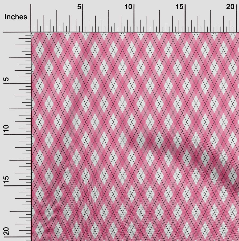 oneOone Cotton Flex Black Fabric Argyle Check Diy Clothing Quilting Fabric Print Fabric By Yard 40 Inches