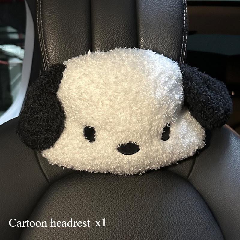Sanrio Four Seasons Universal Car Seat Cushion Cartoon Pochacco Seat Cover for Woman Cute Neck Pillow Lumbar Support Car Decor