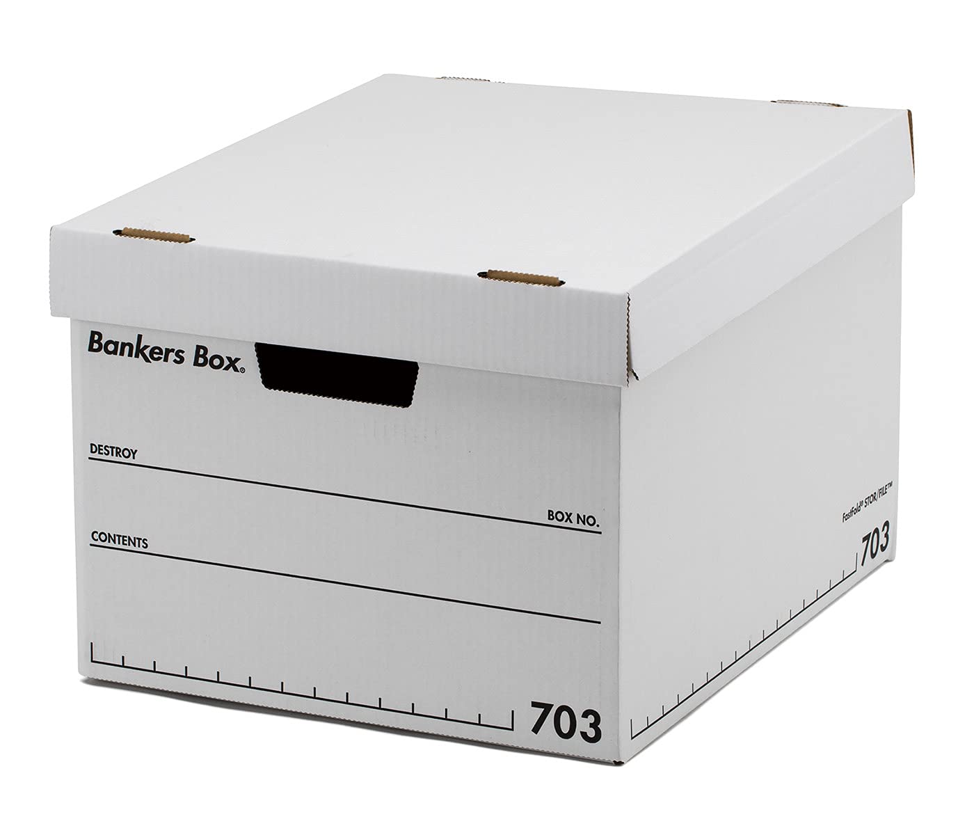 

Fellowes Bankers Box 703S Средний размер Коробка для хранения с 1005901 Белый/Черный Набор из 3 предметов, Крышка,