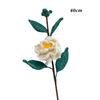 Camellia Hand-Woven Finished Eternal Flower Crochet Yarn Fake Flower Simulation Flower Knitted Ornaments Decorative