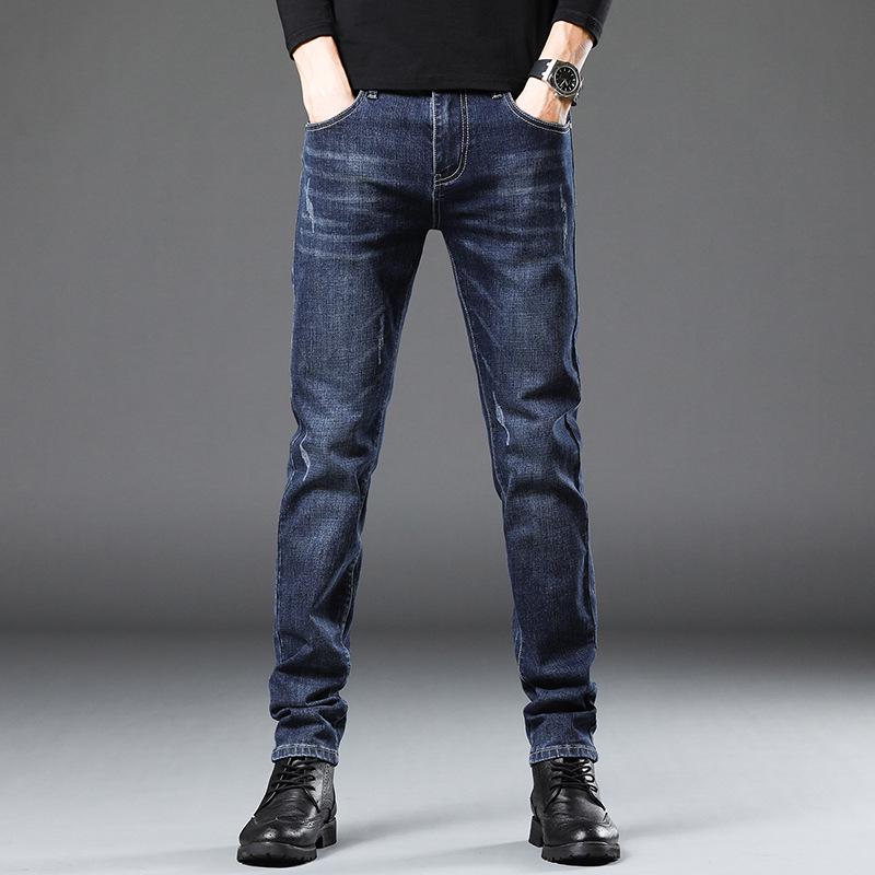 Men's Stretch Skinny Jeans - 2024 Spring Korean Style Slim Fit Mid-Waist Casual Pants
