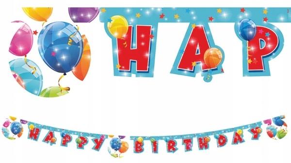 Banner Garland Sparkling Balloons 1 Pc