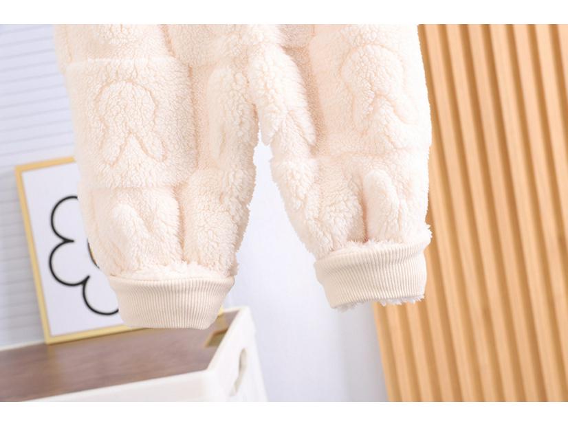 2023 Kids' Velvet Jacquard Long Sleeve Pajama Set - Warm Two-Piece