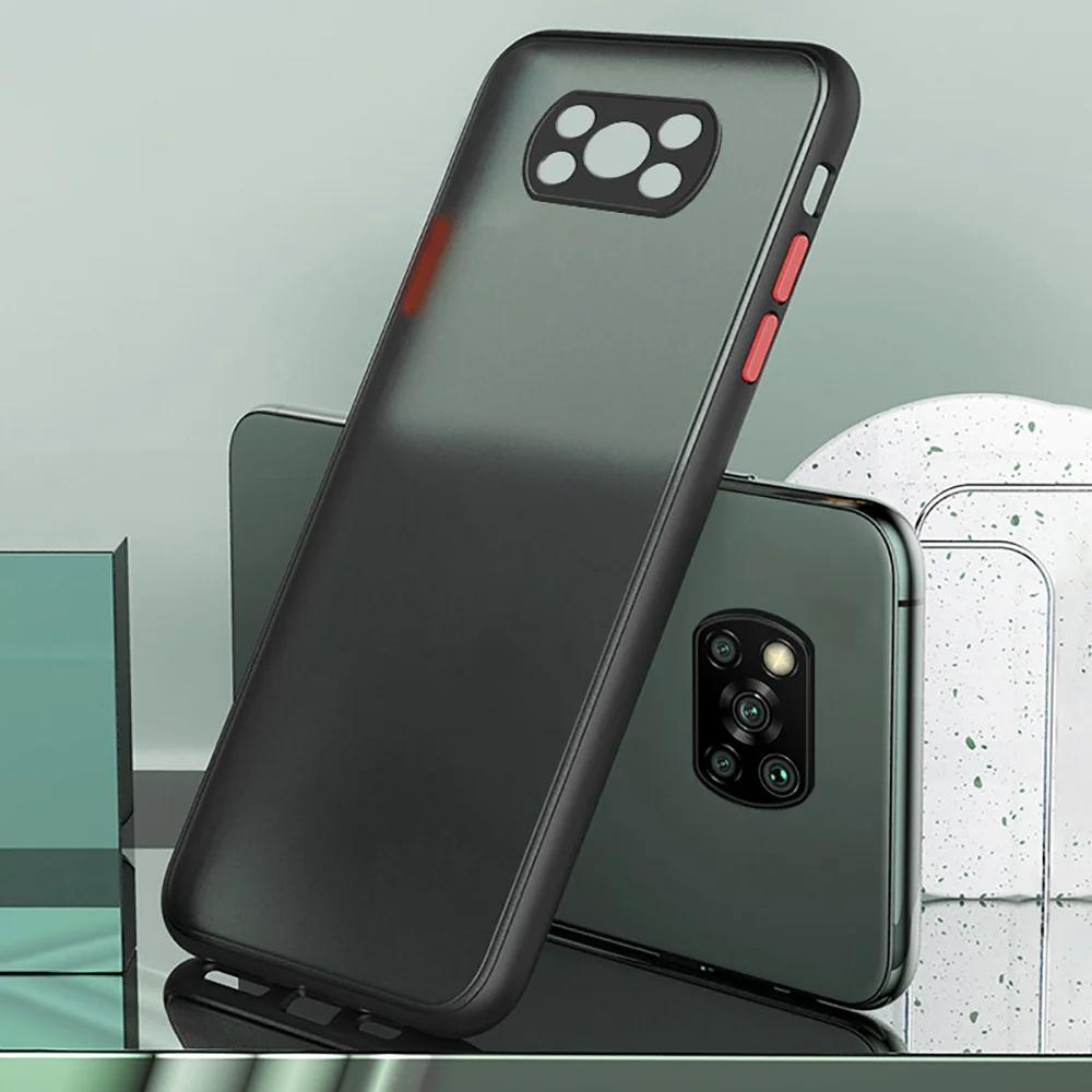 

Матовый противоударный защитный чехол для POCO X3 X4 GT X5 Pro M3 M4 F3 F5 Pro 4G 5G, цветной прозрачный чехол для задней панели с полной защитой For POCO X3 X3 Pro чёрный