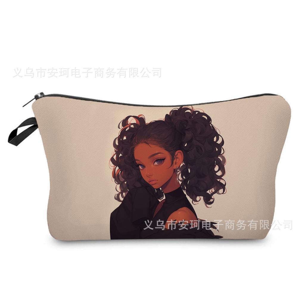 Women Girl Print Cosmetic Bag Toiletries Organize Travel Storage Case 6438
