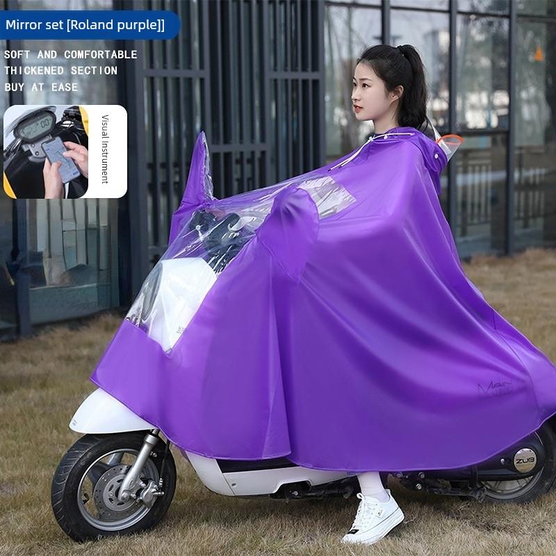 Pláštěnka pro elektrická vozidla, Vodotěsná ochrana celého těla proti dešti pro motocykly, Zesílené dešťové pončo pro dospělé muže a ženy, Dvouvrstvá