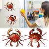 Plastic Crab Refrigerator Sticker Simulation Crab Shaped 3D Refrigerator Sticker Movable Limbs Fridge Ornament Home Decoration