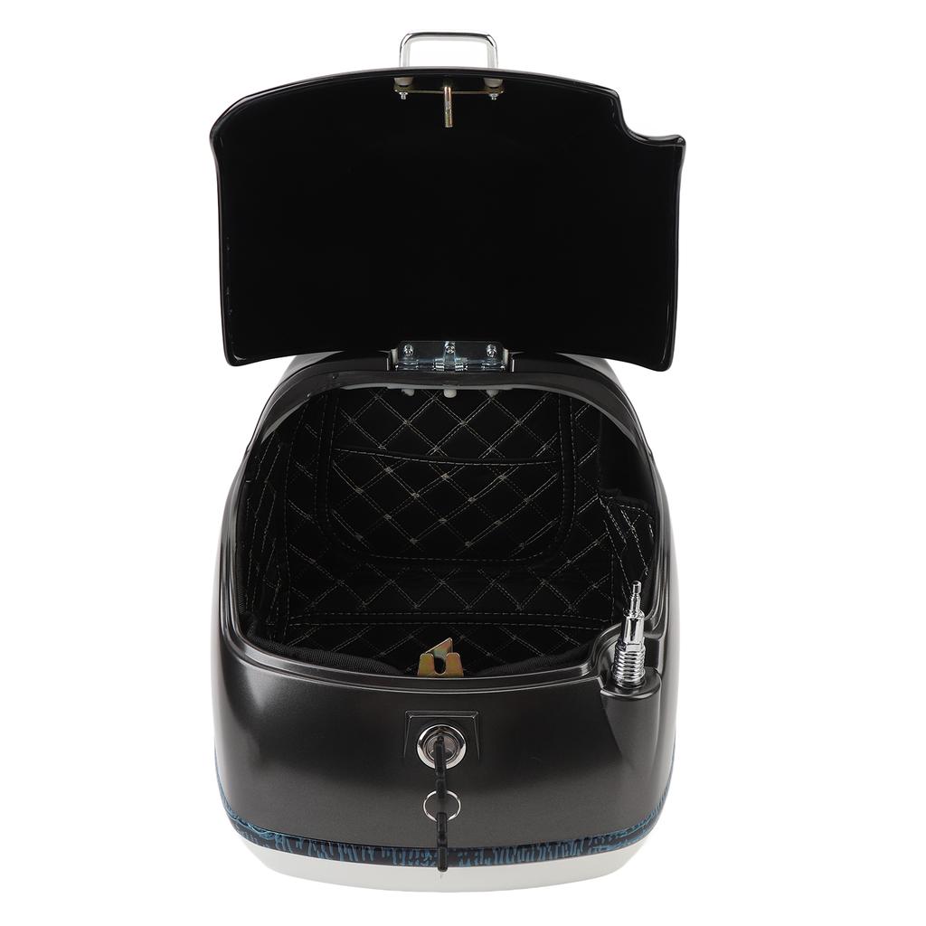 38L Motorcycle Top Case Fashionable Look Water Resistant Ample Space   Top Box for Electric Bike Scooter