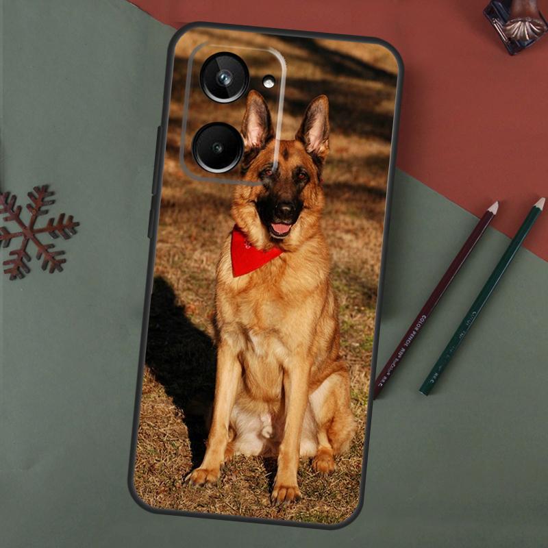 German Shepherd Dog Case For Realme C67 C51 C75 C63 C61 C65 C55 C53 C35 C71 11 12 13 14 Pro Plus GT6 GT7 15 Pro