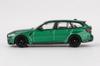 MINI GT BMW M3 Competition Touring Isle of Man Zelená metalíza Hotový produkt 1/64 (Levá rukojeť)