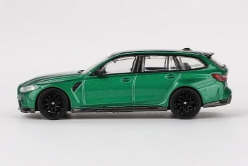 MINI GT BMW M3 Competition Touring Isle of Man Zelená metalíza Hotový produkt 1/64 (Levá rukojeť)