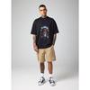 Men's Oversized T-Shirt Black Skull with Native American Headdress Graphic Print Casual Streetwear Fashion Top