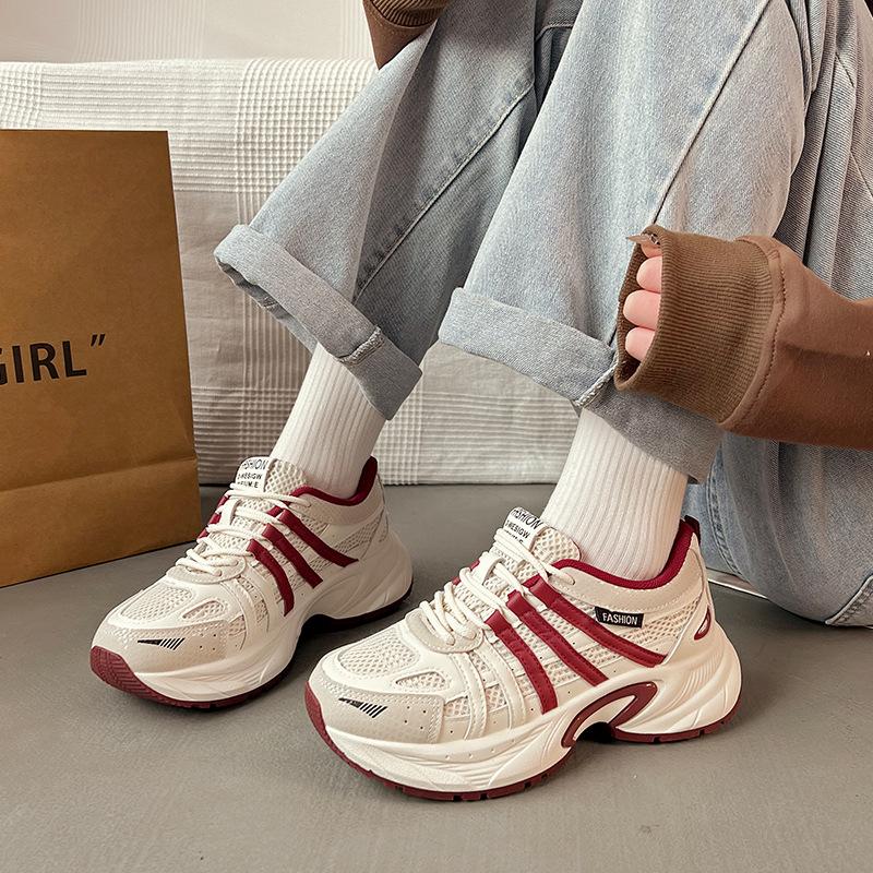 2025 spring new sports shoes women's retro trend platform fashion casual dad shoes women's QZH-2111