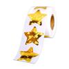 50-500Pcs Holographic Golden Star Stickers For Kids Reward Foil Star Stickers Labels For Wall Crafts Classroom Supplies 1Inch