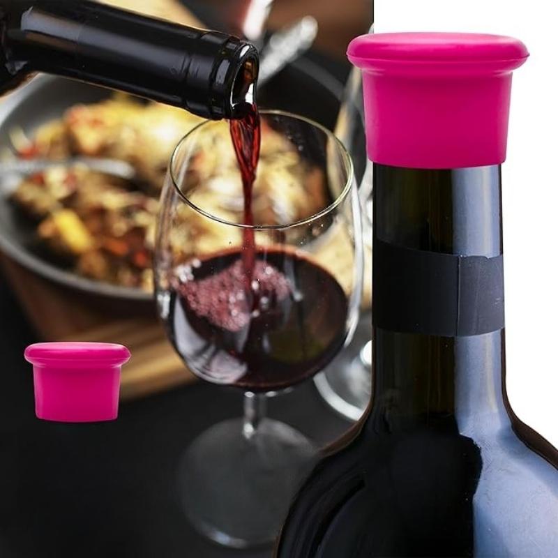 Reusable Silicone Wine Bottle Stopper 6 Colors Food Grade Airtight Leak Proof Round Corks for Beer and Wine Bottles