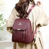 PU Rucksack Damen Mehrschichtiger Reißverschluss Rucksack