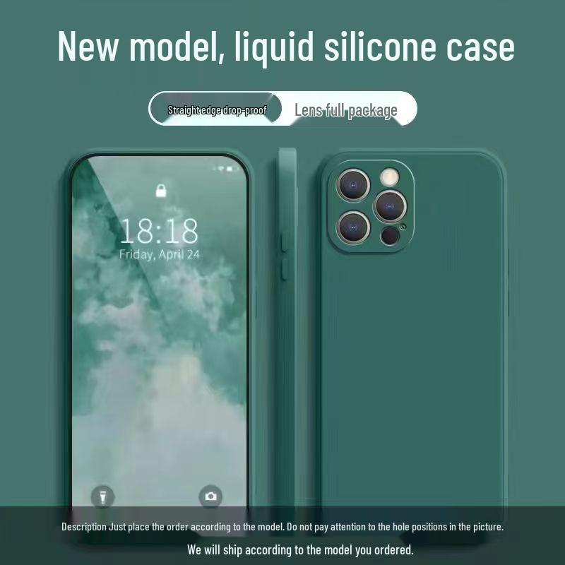 

Apple 12 Pro Silicone Case, Full Coverage Drop Protection, Solid Color, Skin-Friendly Protective Cover Apple 12 Pro
