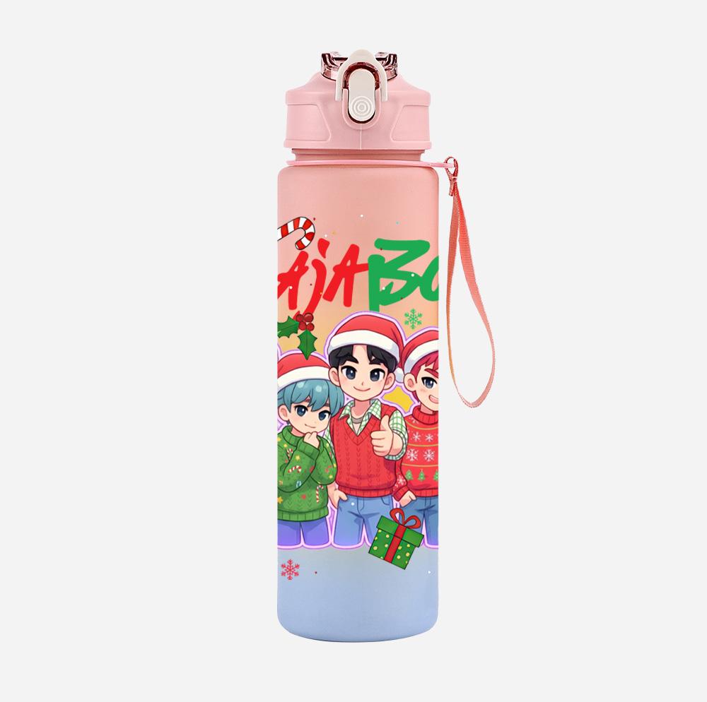 Bottiglia d'Acqua K-Pop Cacciatori di Demoni Stampata per Natale da 750 ml Tazza Grande Capacità Tazza da Acqua Portatile per Bambini Sport all'Aperto Regalo per Bambino