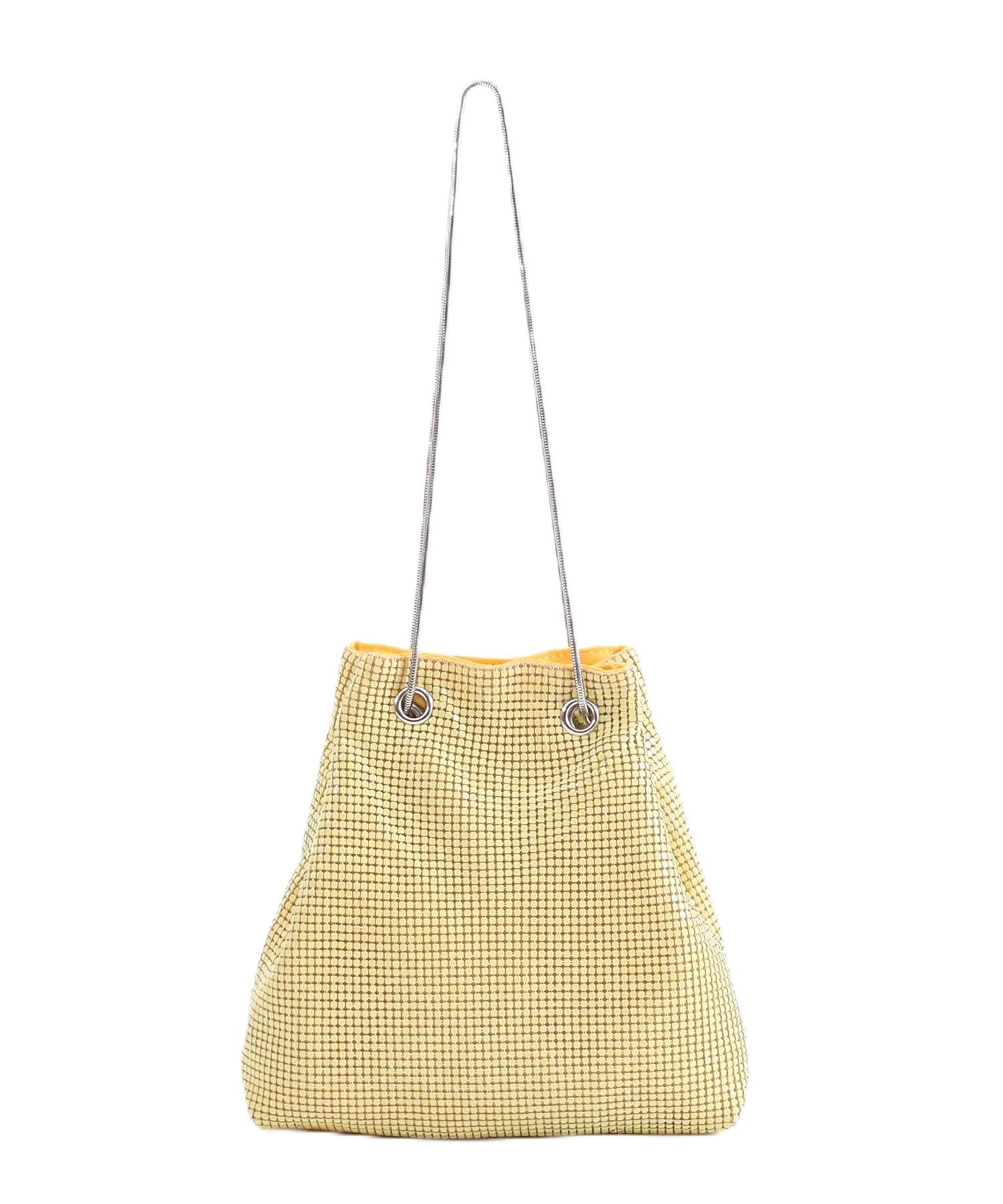 

Тканая сумка-тоут с сетчатыми вставками и завязками Cuco 2413113005 Желтая (034)