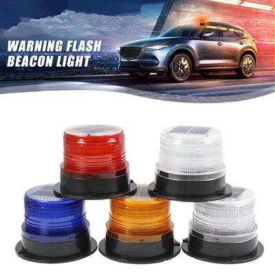 Magnetic Car Strobe Light LED Emergency Light Flashlight Flash Beacon Signal Light Car Roof Solar Warning Light Car Accessory
