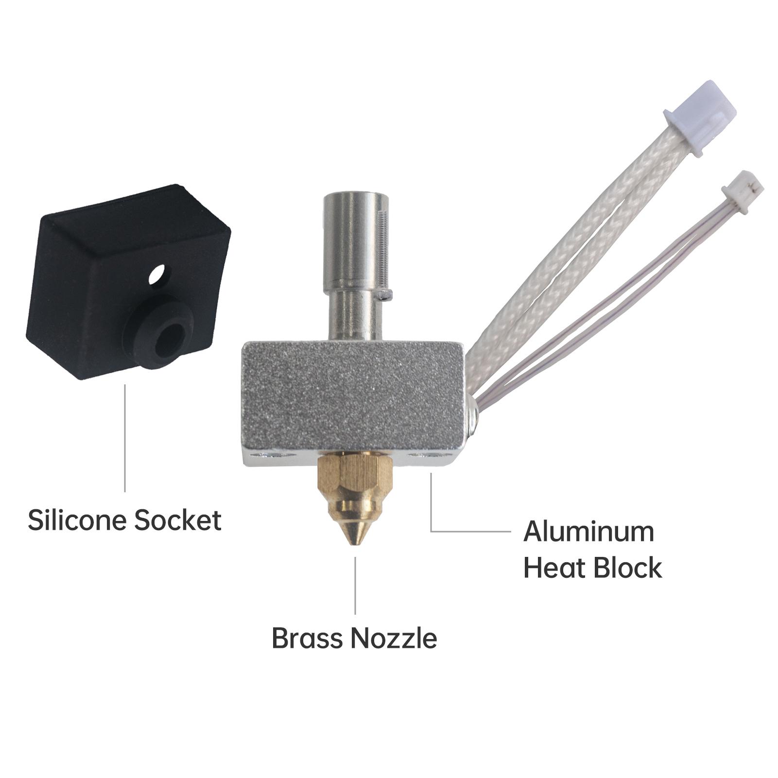 

Upgraded Hotend Extruder Heater Block Kit High Temperature 500 celsius Compatible with Ender 3 S1 3D Printer Aluminum Heat Block Stainless Steel Nozz