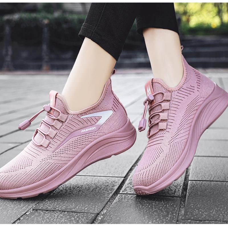 Spring Autumn Color Matching Fashion Casual Vulcanized Shoes New Breathable Mesh Lightweight Flat Walking Shoes Casual Sneaker