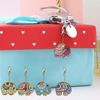 5pack/lot DIY Keychain Kit Cute Animal Cartoons Easy To Painting Keychains Pendant