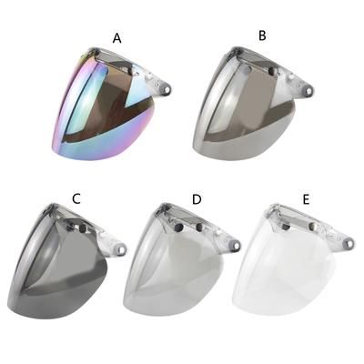 Visiera per Casco Retrò Open Face Universale Lente Inodore Design Visiera a Scatto
