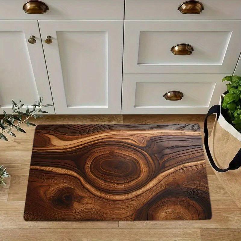 

Luxury Wood Grain Kitchen Rug, Non-Slip Cushioned Comfort Standing Mat, Heavy Duty Floor Carpet for Home Sink Laundry, 1PC 40x60cm