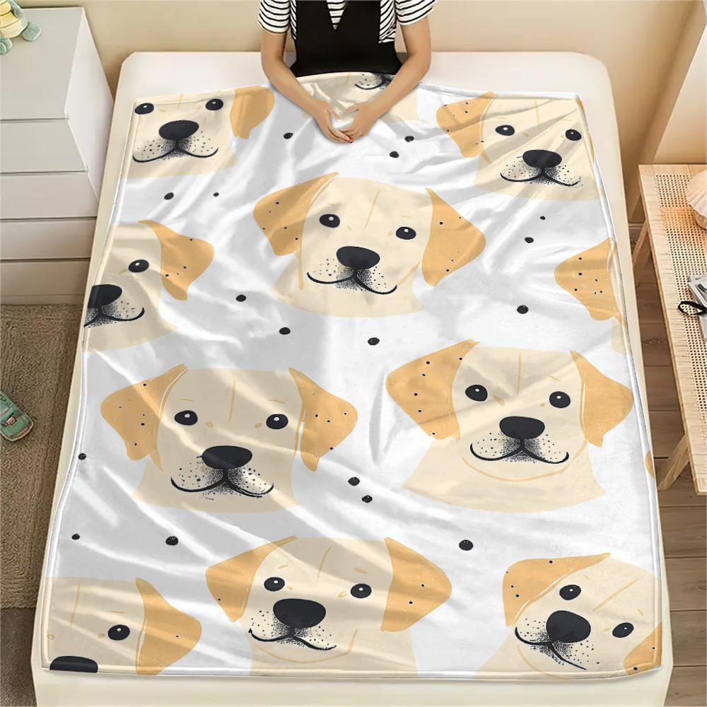 Cartoon Images of Cats Dogs Print Flannel Blanket,High Quality Comfortable for All Seasons,Home Decor,Warmth and Comfort,Perfect for Christmas Gifts