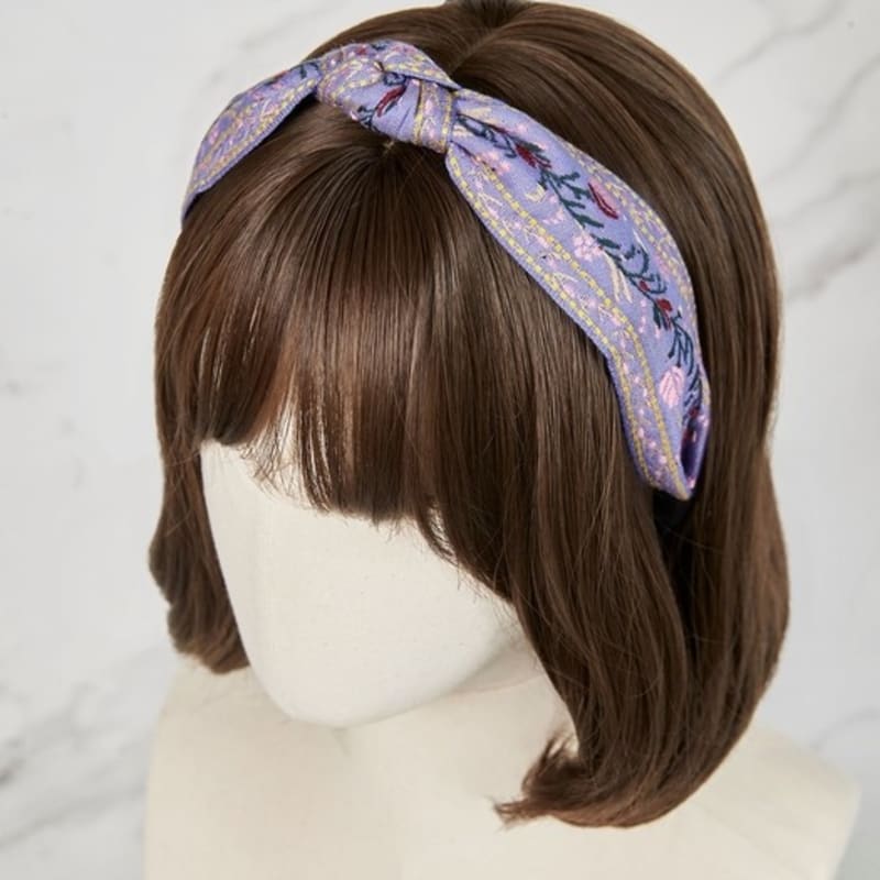 MAIA Royal Jacquard Hairband - Violet