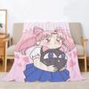 Beauty Warrior Anime Blanket King Size Beach Towel Warm Winter Blankets for Sofa Knitted Plaid Luxury Bedding Home Interior Knee