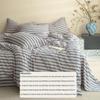 European Style Retro Crinkled Gauze Linen Button-Up Set - Machine Washable, Ideal for Naked Sleep with Fitted Sheet.