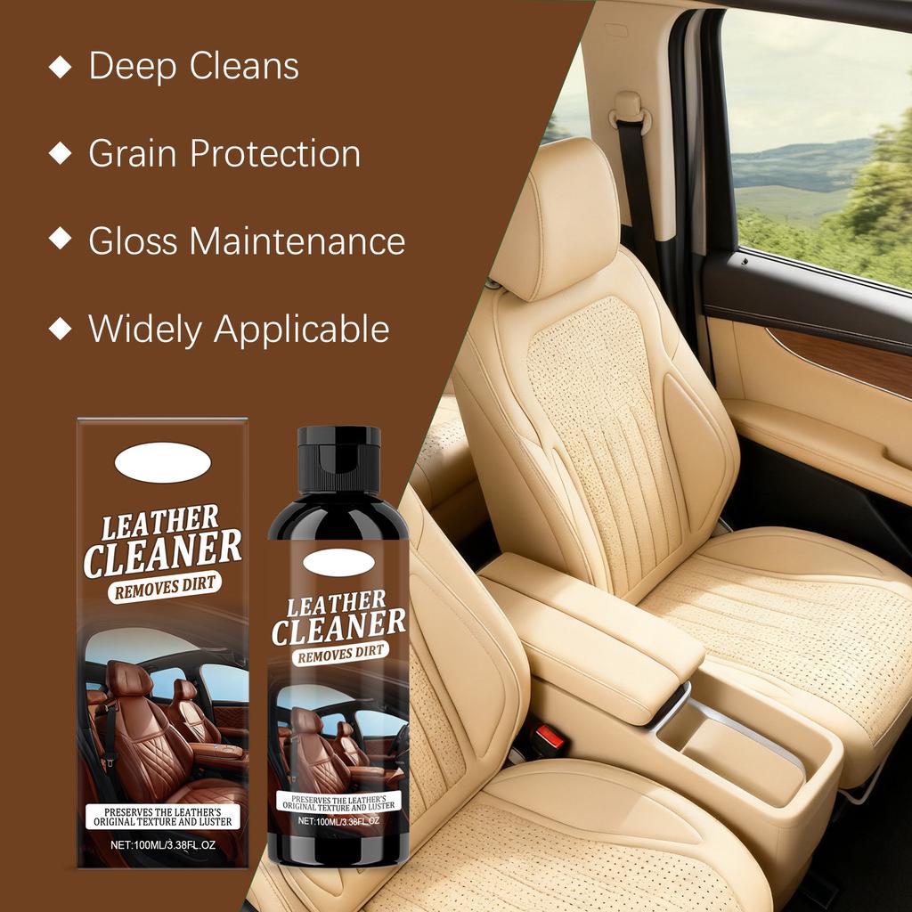 Leather Cleaner Deep Cleaning Sofa Car Seat Care 100ml