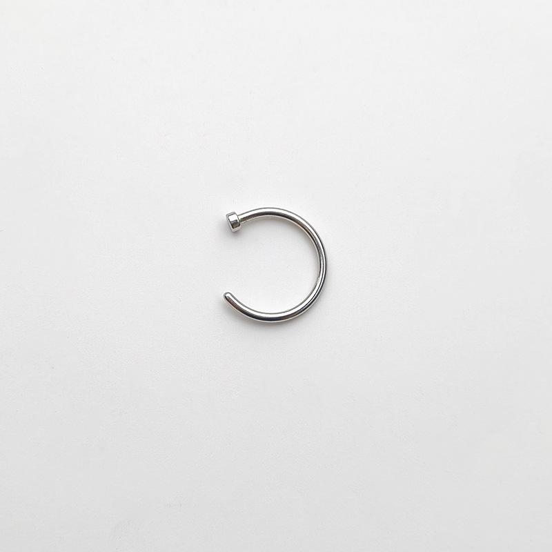 C-Shaped Stainless Steel Fake Nose Ring - Personalized Titanium Steel Piercing Jewelry