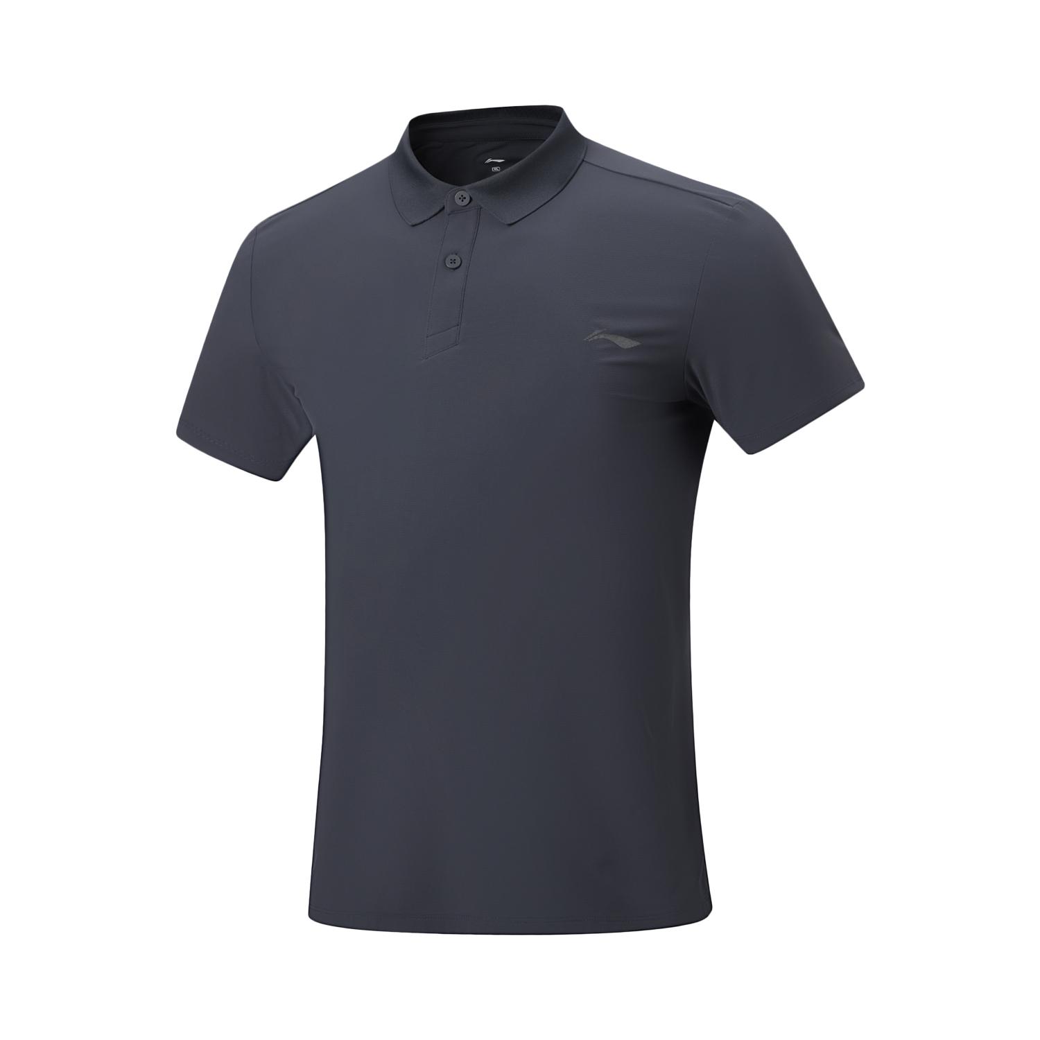 Li-Ning Fitness Series Casual Minimalist Fashion Versatile Short Sleeve Polo Shirt Men tops APLW347-11 S
