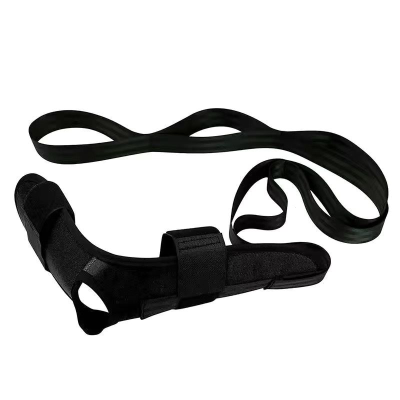 

Rehabilitation Stretch Strap Leg Ligament Stretching Training Hemiplegia Foot Drop Correction Segmented Yoga Fitness Equipment Black (Enhanced Double Fixed)