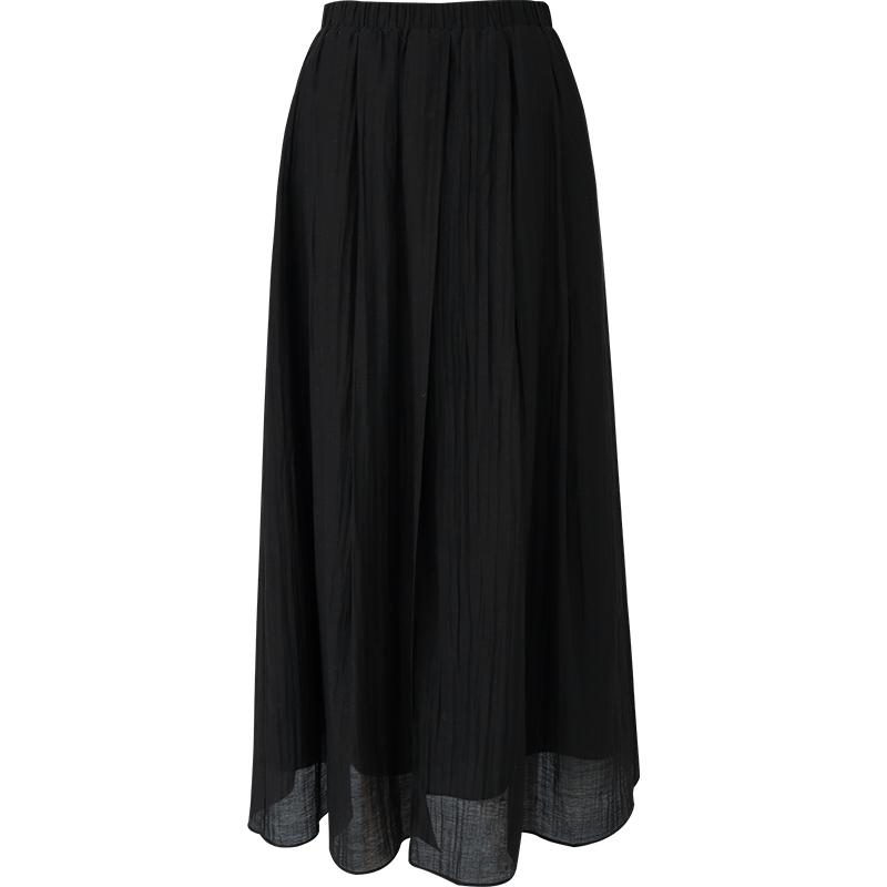 Light oxygen series Yalida Lyocell chiffon slit skirt for women, long skirt with large swing umbrella skirt