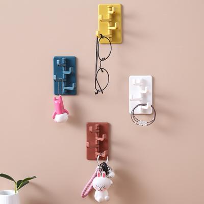 1Pc No Punch Organ Hooks Stickers Powerful Dormitory Sticky Hooks Powerful Sticky Wall Kitchen Bathroom No Trace Hooks