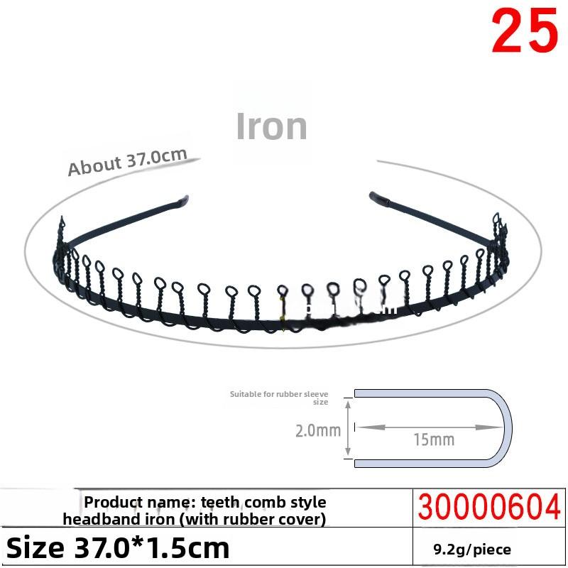 Men's and Women's Iron Hair Bands Headbands R Invisible Sports Back Hair Holes Wavy Hair Clips Magic Headwear