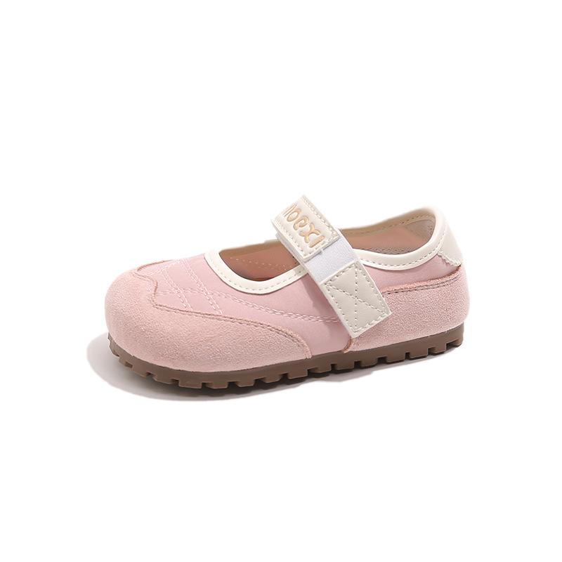 Children Girls Shoes Flat Bottom Mary Jane Ballet Casual Shoes Girl Retro All-Match Slip-On Summer Rubber Soft Sole