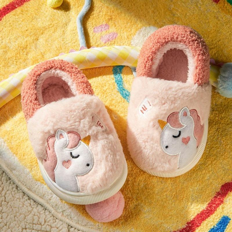 Children's Home Indoor Floor Slippers Soft Sole Warm Cotton Shoes