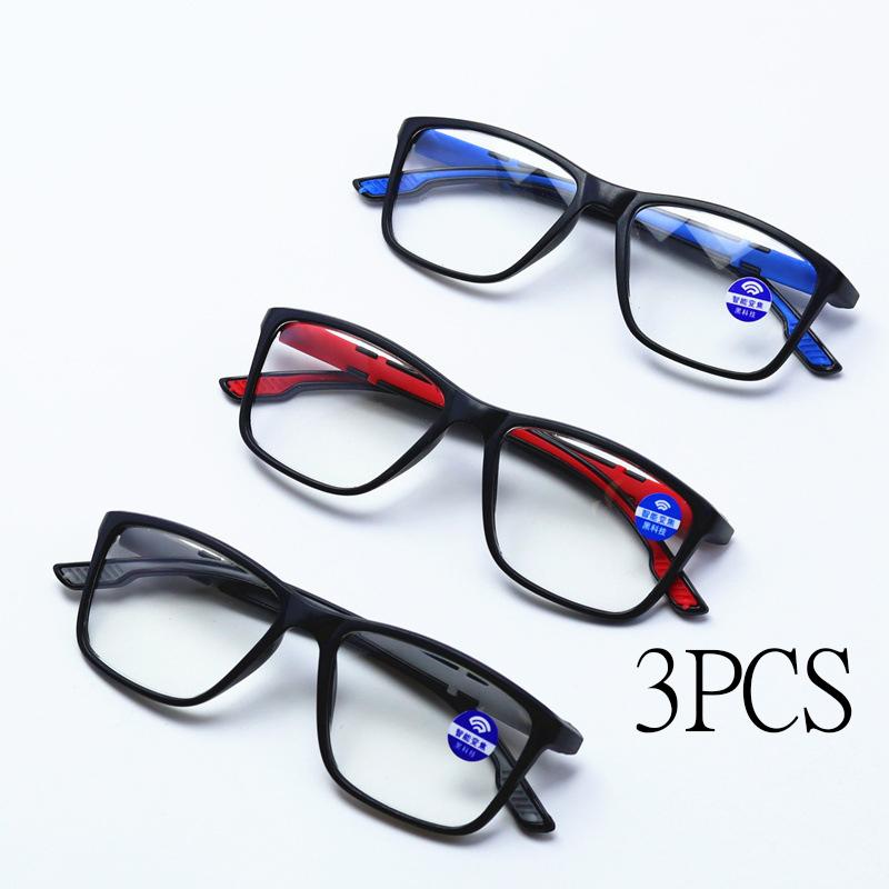 Fashionable 3PCS New Alloy Elderly Reading Eyewears PC TR Unisex Presbyopic Glasses Decorative Costume Accessory Anti Blu-ray Glasses Ladies