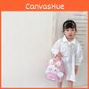 Versatile Korean Cute Bunny School Backpack For Children With Multiple Storage Compartments