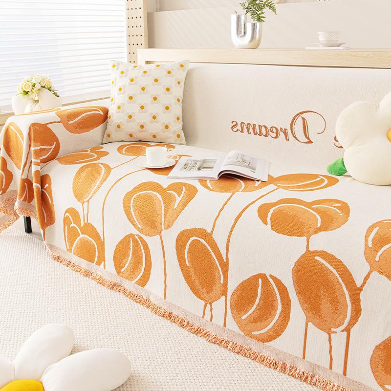 INS Style Sofa Cover Cloth Simple Modern Sofa Cushion Anti-Scratching Sofa Cover Four Seasons Universal Full Covered Sofa Cover