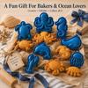 Ocean Animal Ocean Filled Pie Press Collection Handmade Cookie Molds  for Christmas Party Potluck
