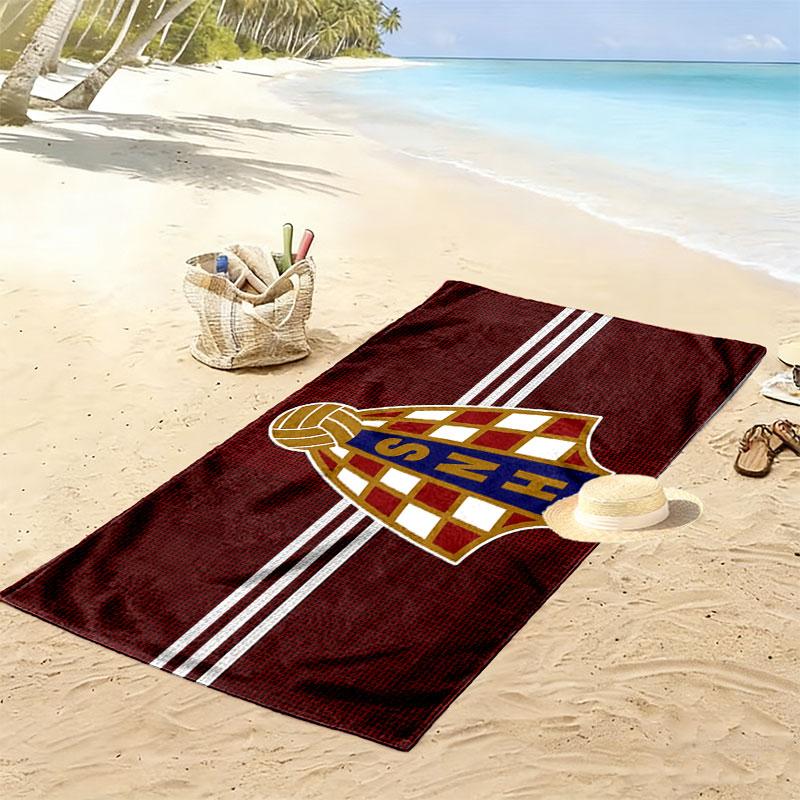 Croatia Print Beach Towel, Large Soft Quick Dry Towel for Beach Camping Swimming